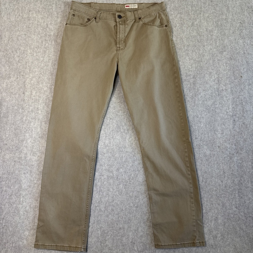 Wrangle Retro Slim Fit Straight Leg Jeans Mens 36x32 Khaki